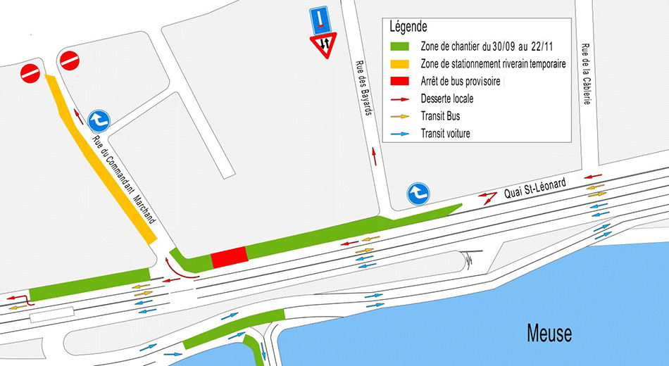 Plan des mesures de circulation Quai Saint-Léonard 20190930