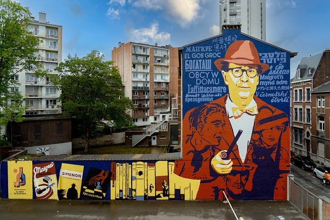 Hommage à Georges Simenon par Michaël Nicolaï et Olivier Hoffait © Ville de Liège