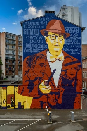 Hommage à Georges Simenon par Michaël Nicolaï et Olivier Hoffait © Ville de Liège