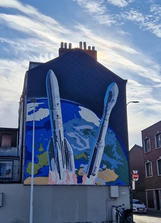 Ariane 6 et Véga-C par Spray Can Arts © Ville de Liège