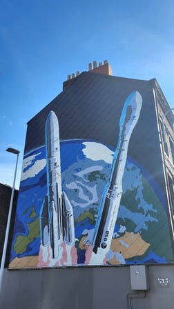 Ariane 6 et Véga-C par Spray Can Arts © Ville de Liège
