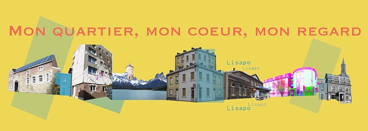 Bibliothèque de Grivegnée: lisapo banière jaune oeuvre collective avec les ateliers 04 - © Ville de Liège (Lecture publique)
