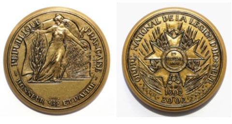 Médaille gravée par R. Corbin pour la Monnaie de Paris offerte au Bourgmestre de la ville de Liège