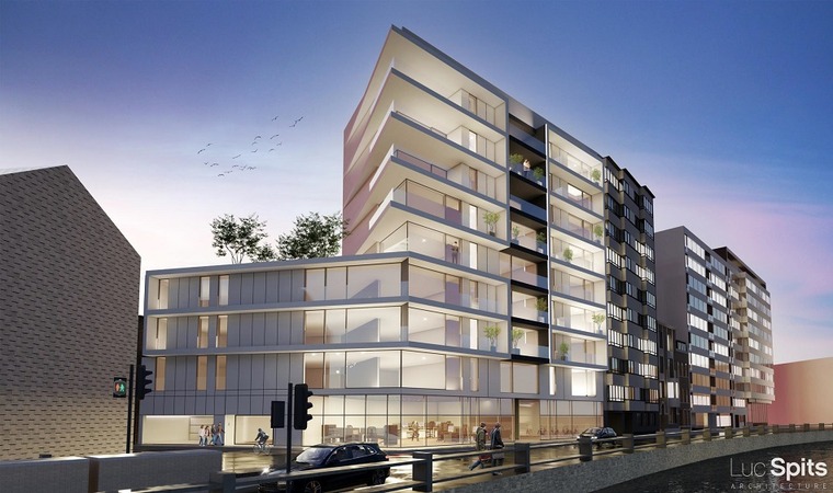 Projet Valdor quai du Longdoz 15-16 © Luc Spits Architecture
