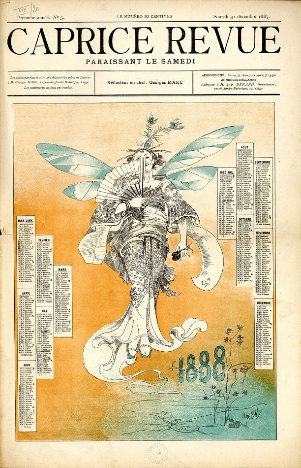 Auguste DONNAY, in «Caprice revue», Liège, Bénard, 1887. Coll. Fonds Patrimoniaux – © Ville de Liège