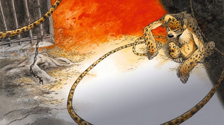 Dessin de couverture La Bête, tome 1 - © Frank/Dupuis