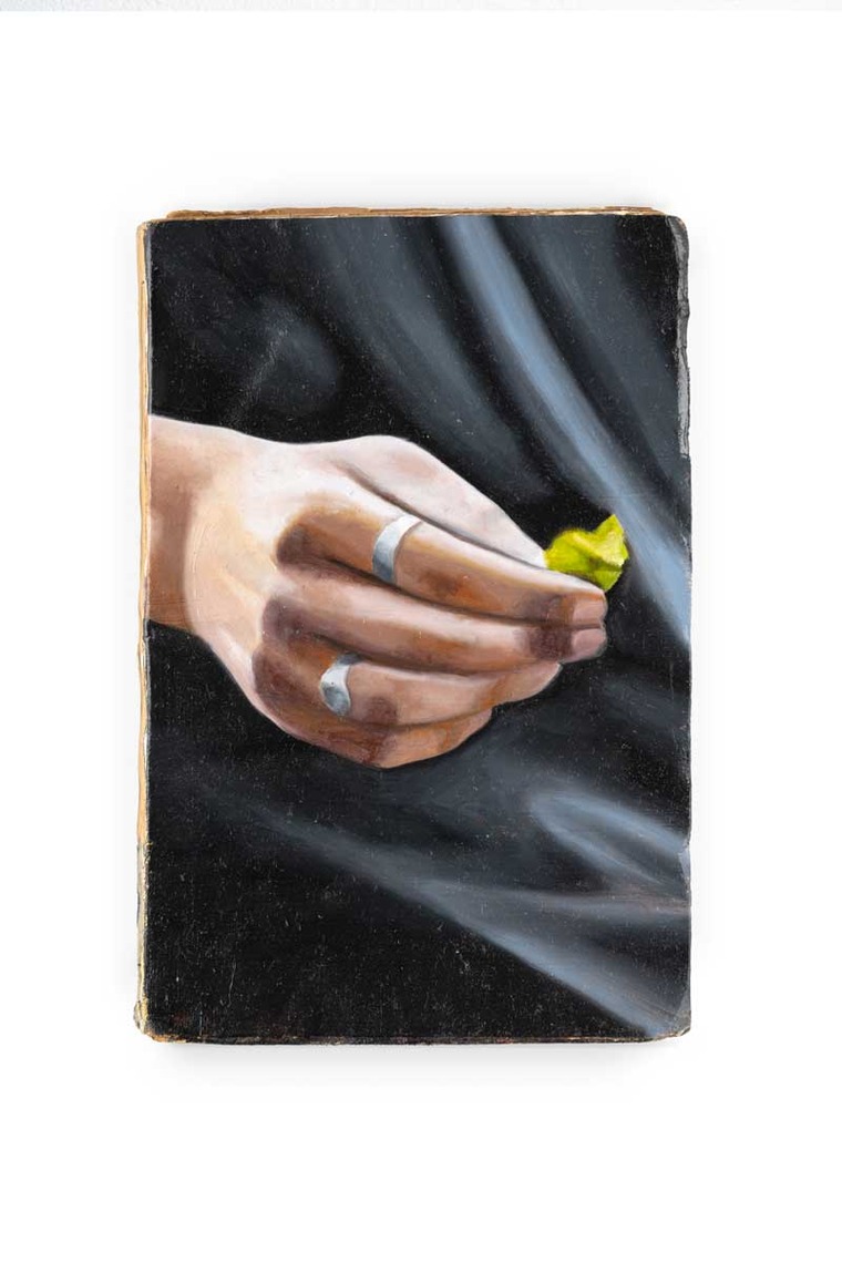 Matthieu Chalmagne, L'Ami, huile sur toile,  17,5 x 11,5 cm © Lucas Sheffler